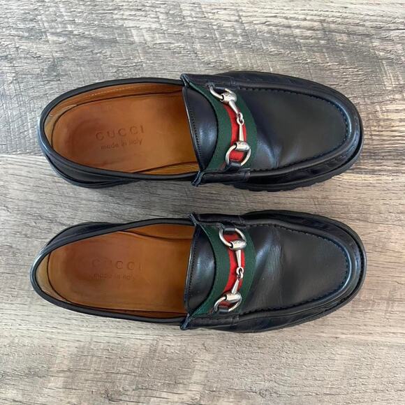 Gucci Leather Loafers • Silver Horsebit • Men’s 5.5 (Fits US 7.5) - Picture 4 of 5